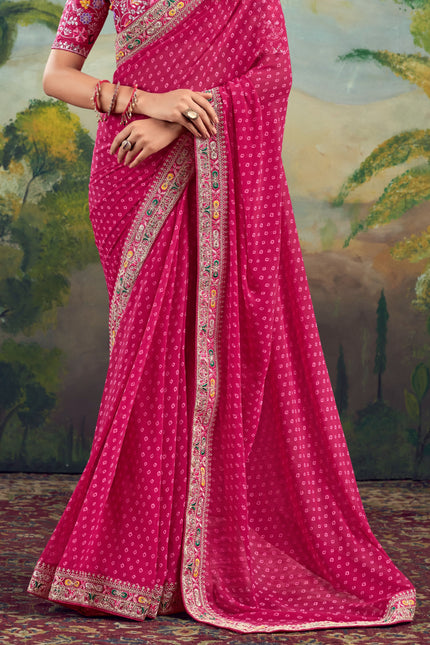 Raw Silk Saree with Embroidered Blouse