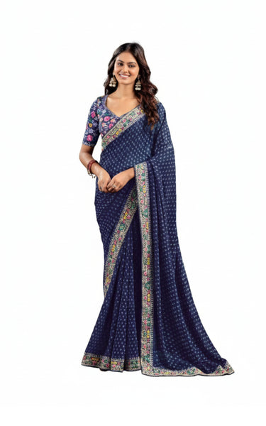 Weightless Raw Silk Saree with Embroidery