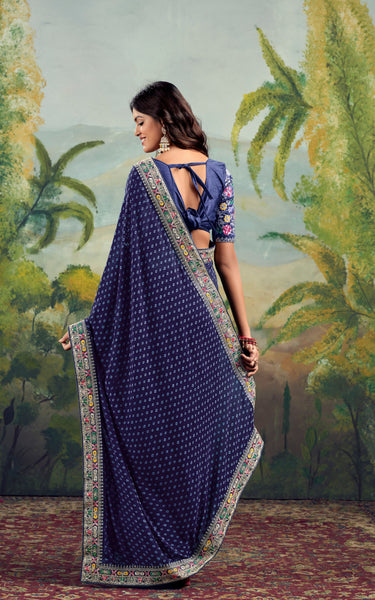 Weightless Raw Silk Saree with Embroidery