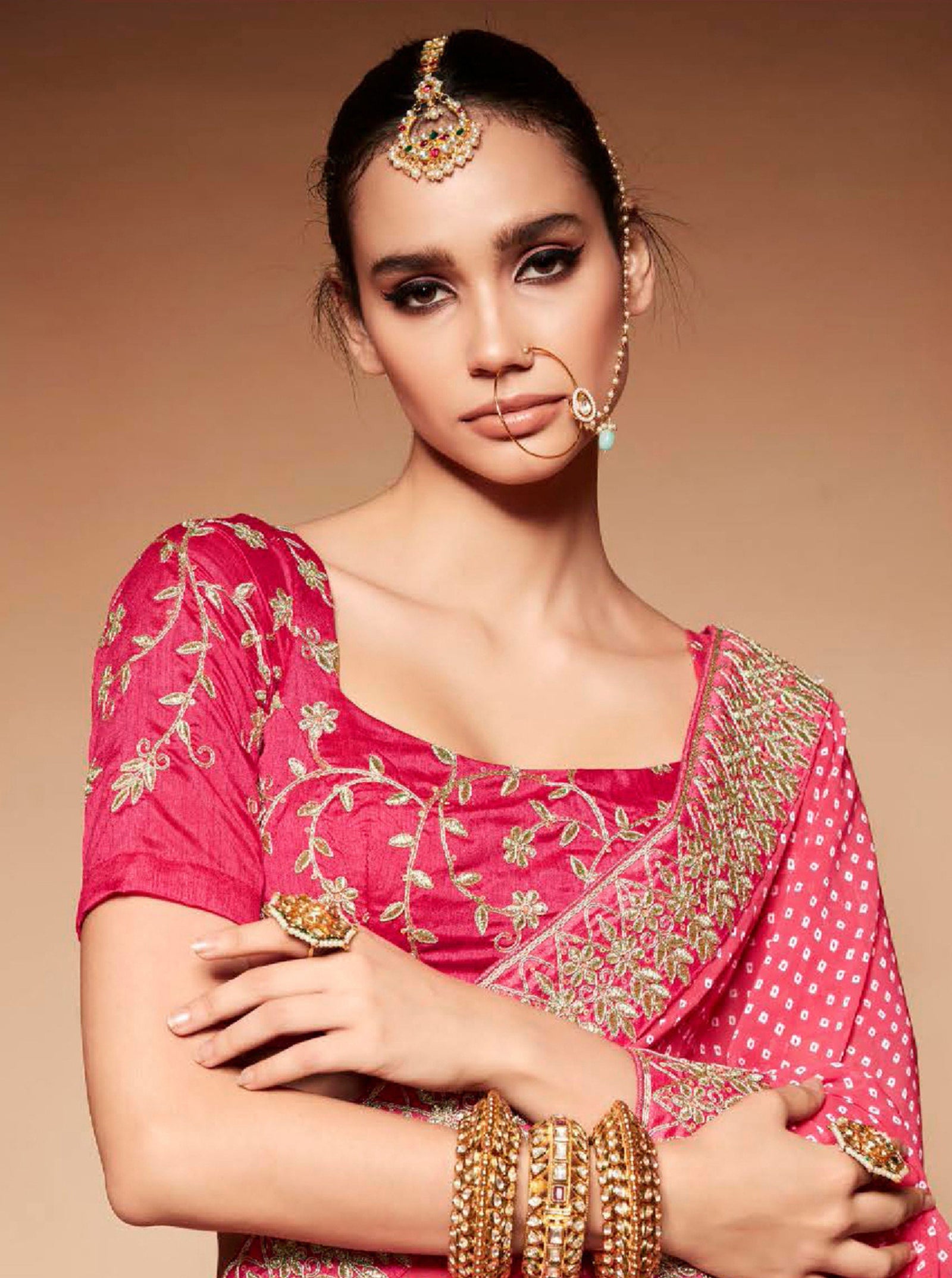 Georgette Saree with Designer Embroidery Blouse