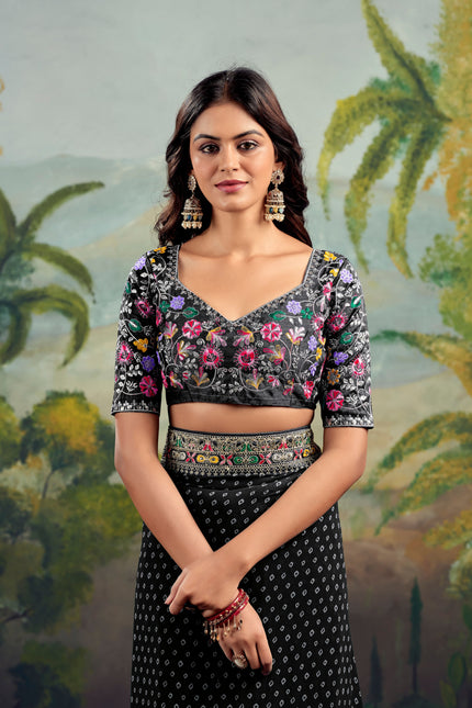 Raw Silk Saree with Designer Embroidery