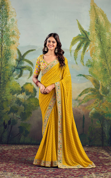 Classic Raw Silk Saree Ensemble