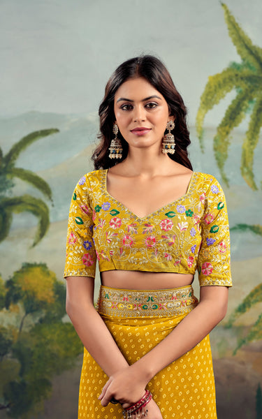 Classic Raw Silk Saree Ensemble