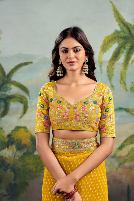 Classic Raw Silk Saree Ensemble