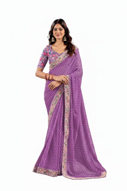 Luxury Raw Silk Saree with Blouse