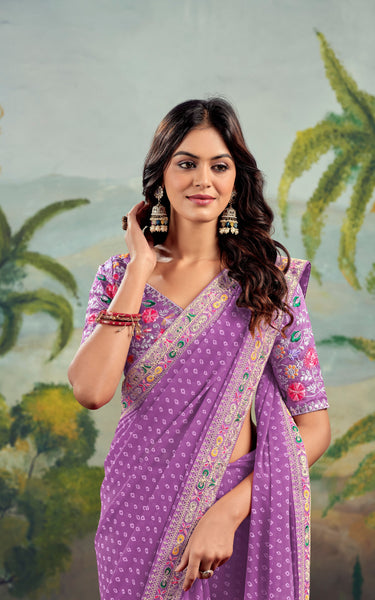 Luxury Raw Silk Saree with Blouse