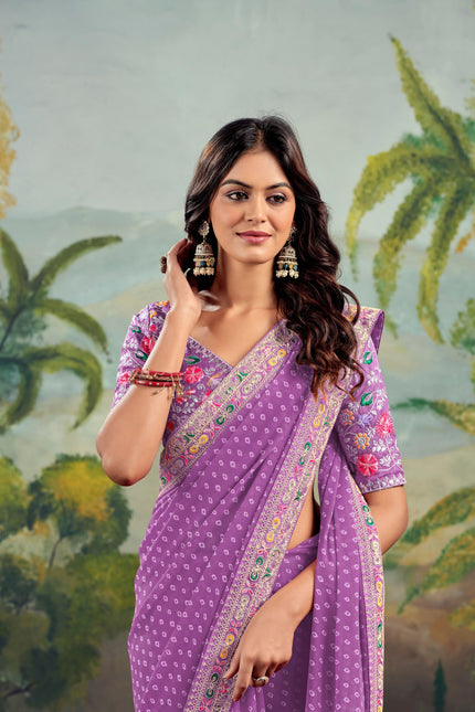 Luxury Raw Silk Saree with Blouse