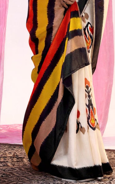 Mal Mal Cotton Saree with zari Border