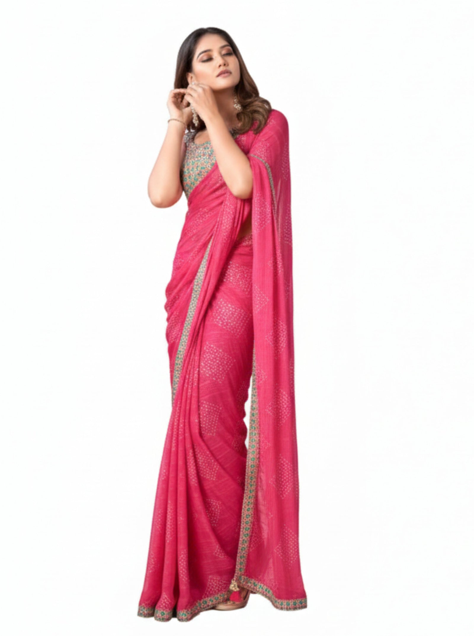 Georgette Saree with Digital Blouse