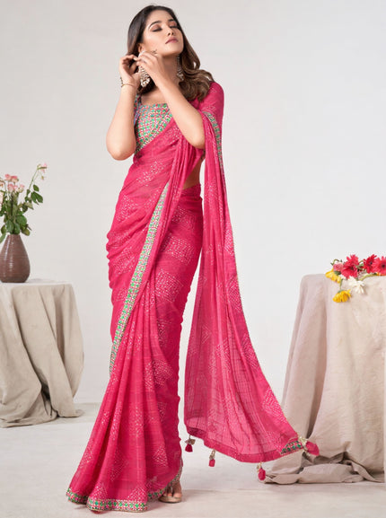 Georgette Saree with Digital Blouse