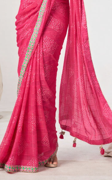 Georgette Saree with Digital Blouse