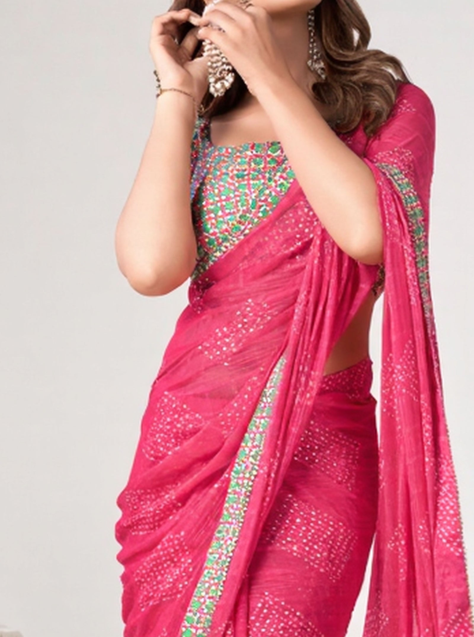 Georgette Saree with Digital Blouse