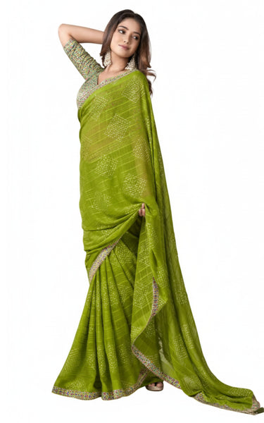 Georgette Saree with Digital Blouse