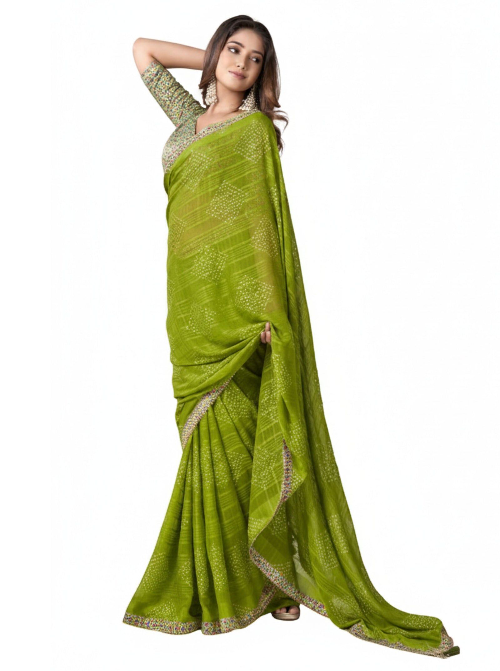 Georgette Saree with Digital Blouse