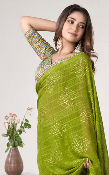 Georgette Saree with Digital Blouse
