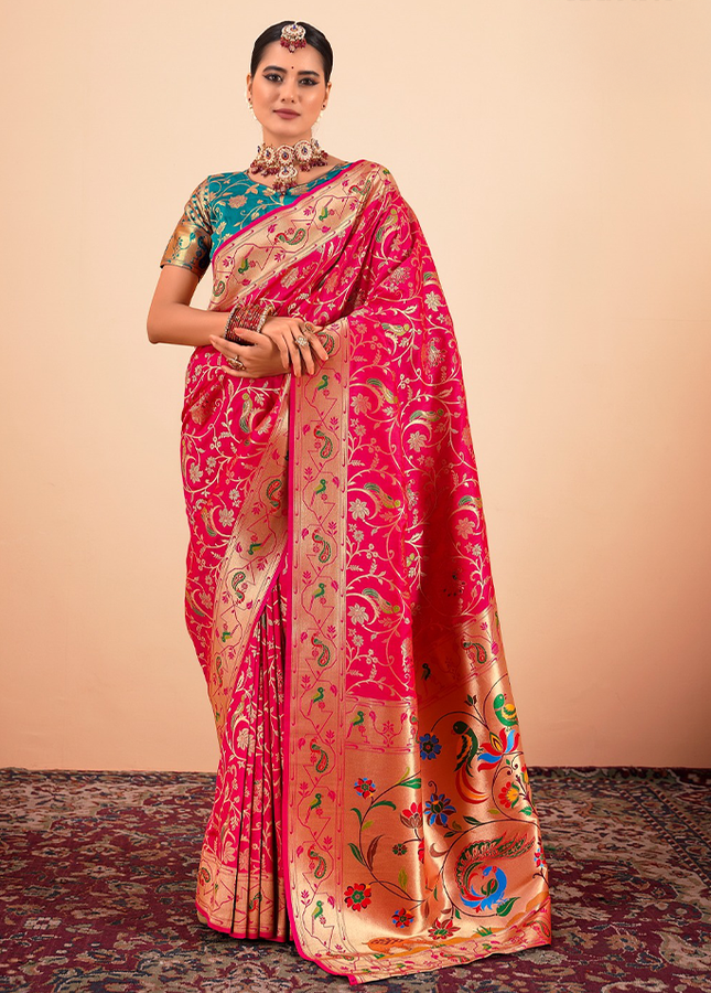 Paithani Silk Saree (Red)