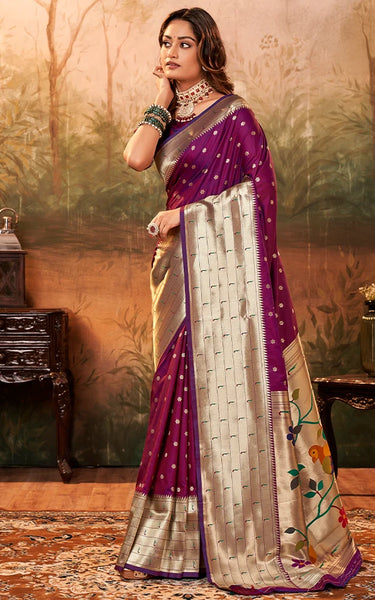 Pure Paithani Silk,Weaving Saree