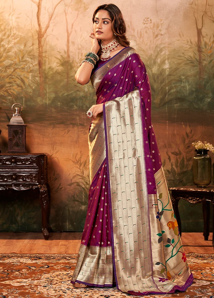 Pure Paithani Silk,Weaving Saree