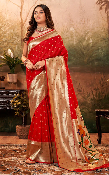 Pure Paithani Silk,Weaving Saree
