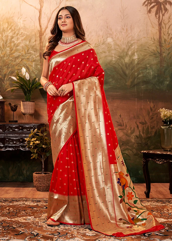 Pure Paithani Silk,Weaving Saree