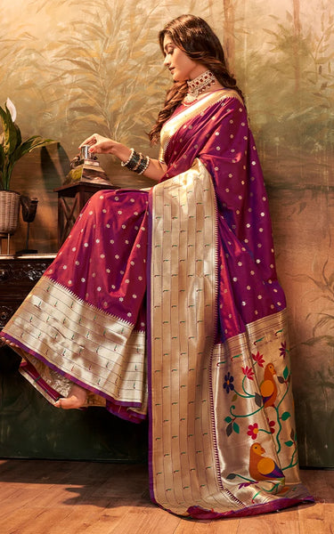 Pure Paithani Silk,Weaving Saree