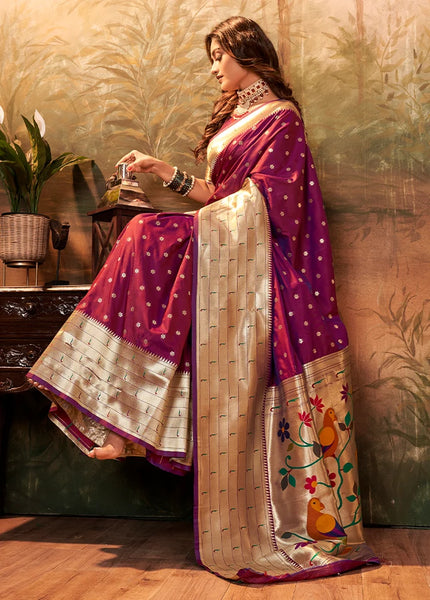 Pure Paithani Silk,Weaving Saree