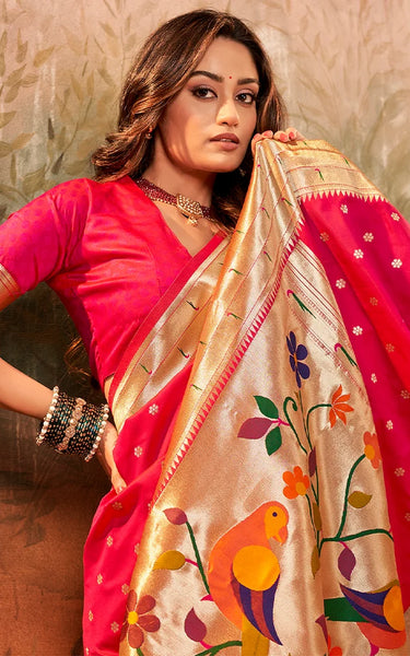 Pure Paithani Silk,Weaving Saree