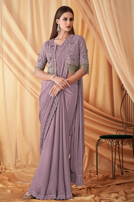 Radiant Satin Georgette Saree