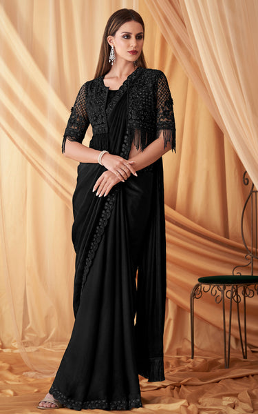 Shimmer Satin Georgette Saree