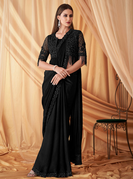 Shimmer Satin Georgette Saree