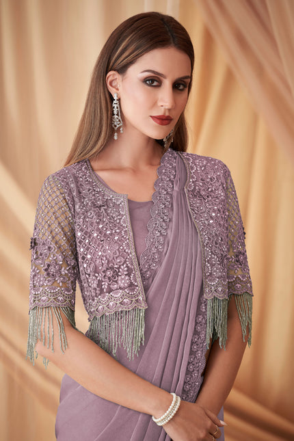 Radiant Satin Georgette Saree