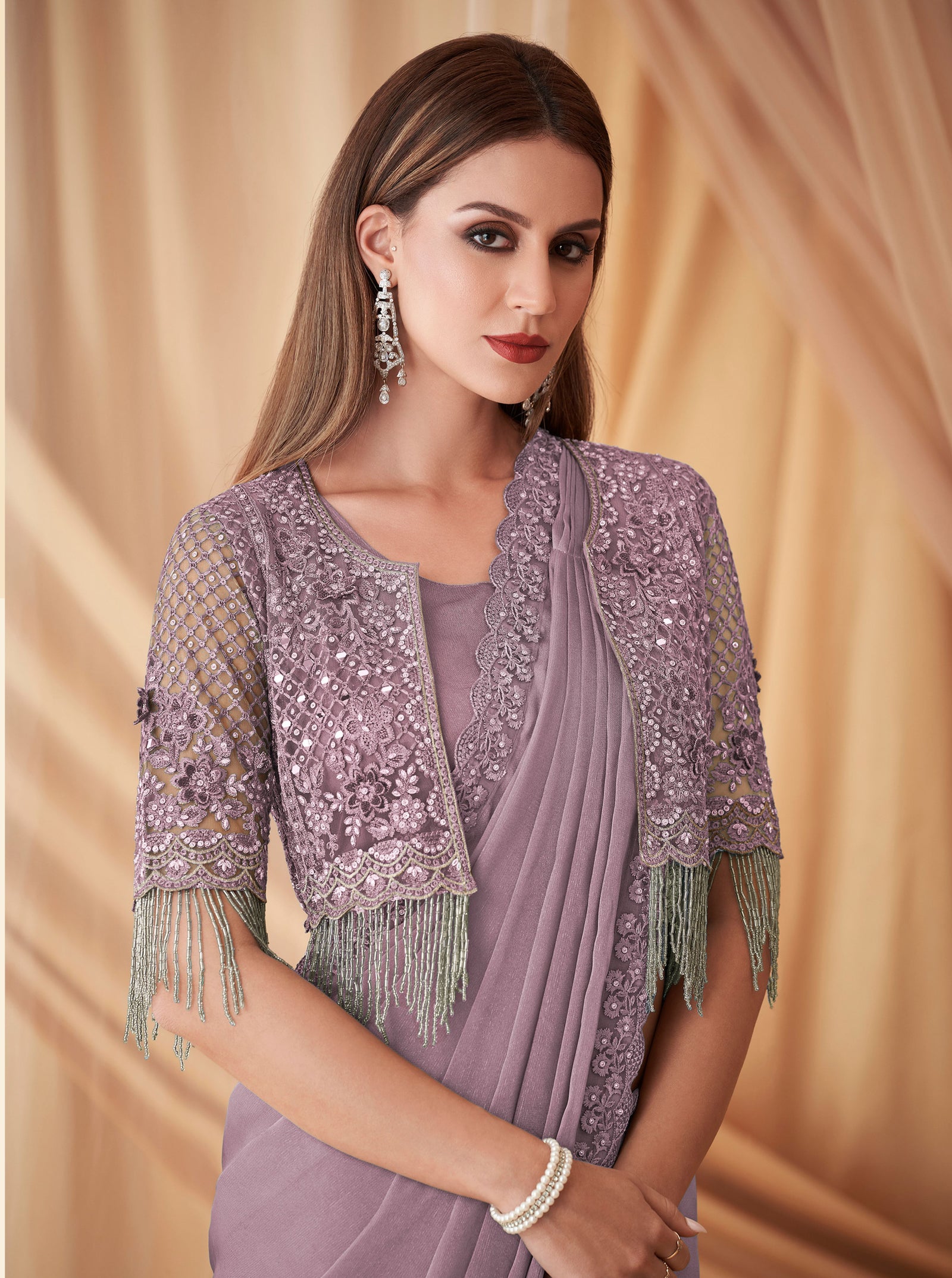 Radiant Satin Georgette Saree