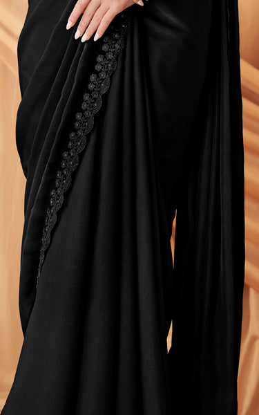 Shimmer Satin Georgette Saree