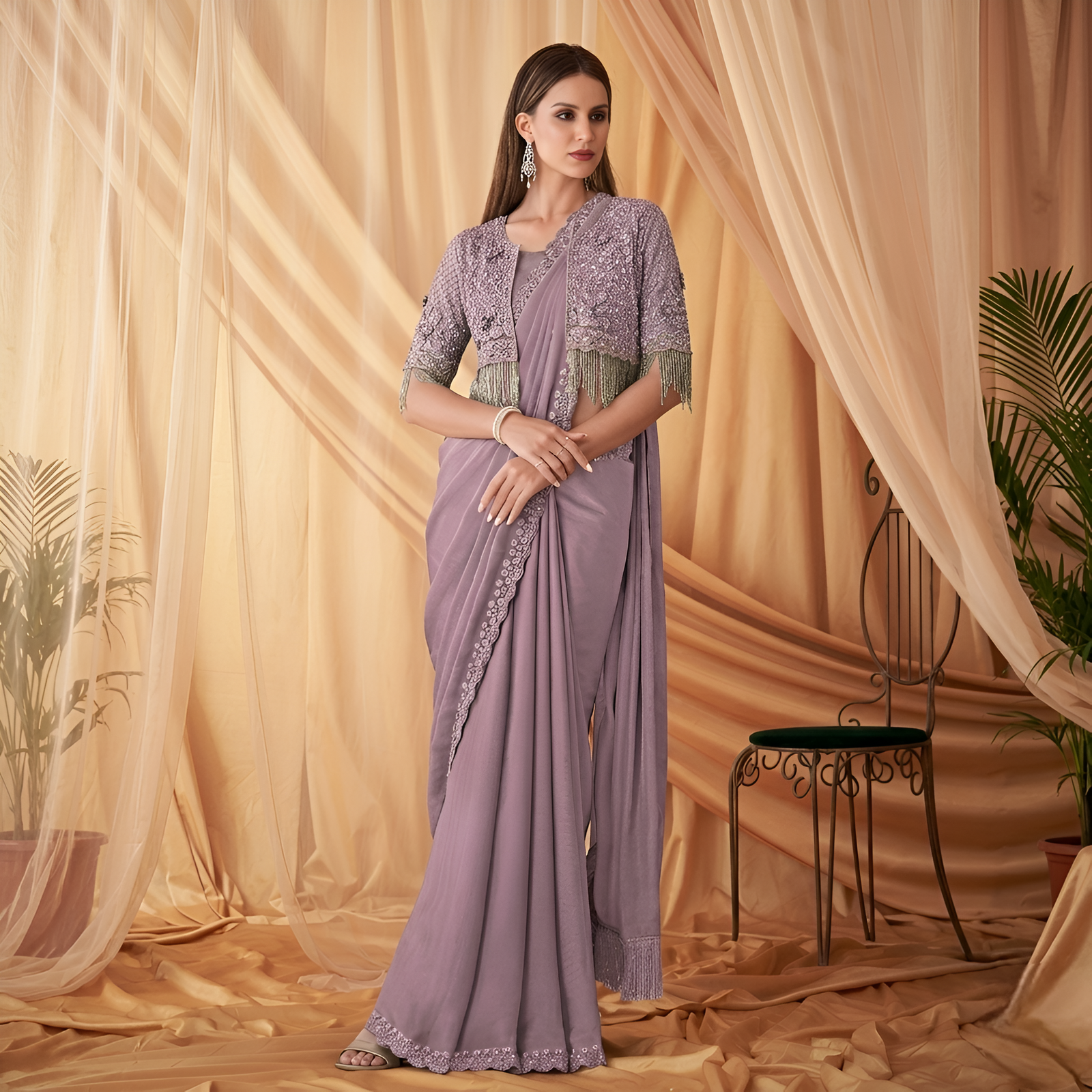 Radiant Satin Georgette Saree