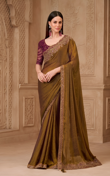 Twinkle Satin Georgette Saree