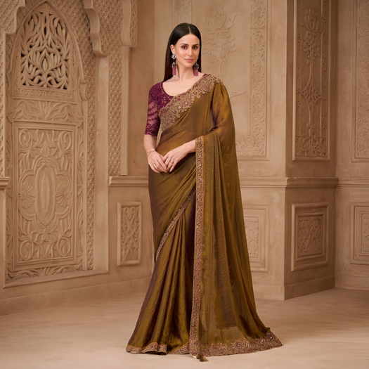 Twinkle Satin Georgette Saree