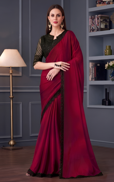 Midas Touch Satin Chiffon Saree