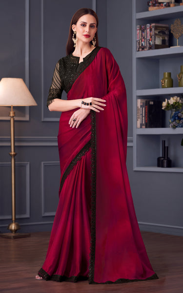 Midas Touch Satin Chiffon Saree