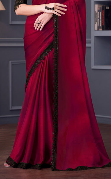 Midas Touch Satin Chiffon Saree