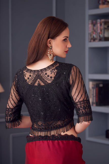 Midas Touch Satin Chiffon Saree