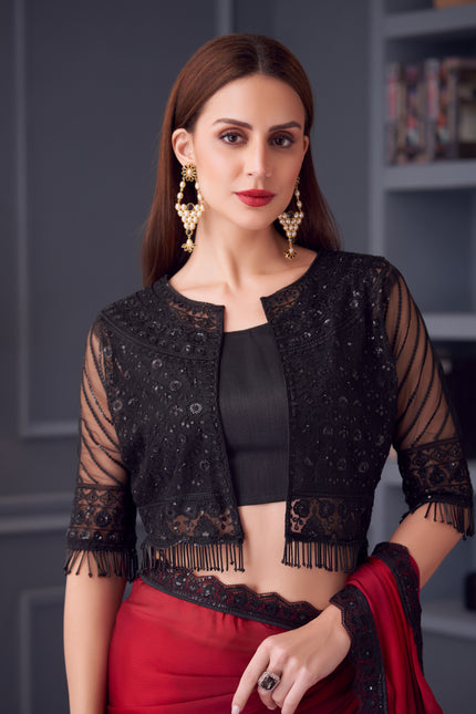 Midas Touch Satin Chiffon Saree