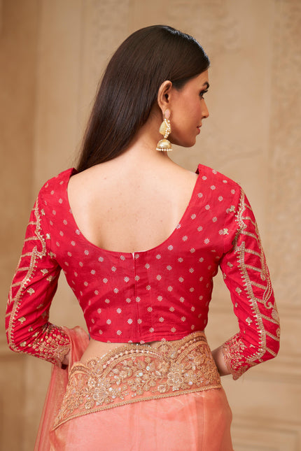 Gold Sparkle Georgette Silk Saree