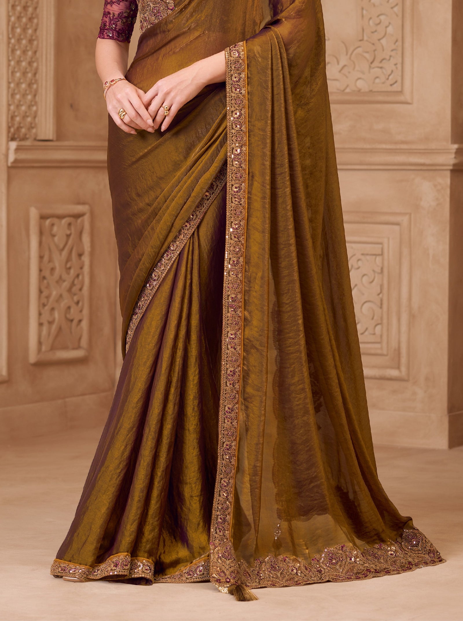 Twinkle Satin Georgette Saree