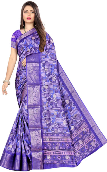 Mal Mal Cotton Saree with Stylish Pum Pum Border