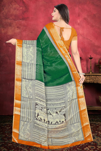 Designer Georgette Saree with Embroidery Border