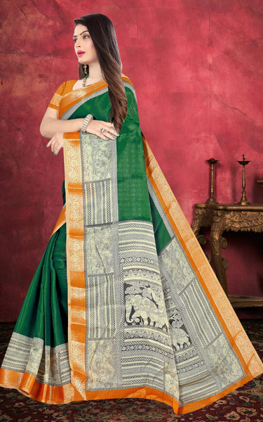 Designer Georgette Saree with Embroidery Border