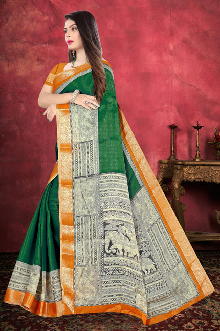 Designer Georgette Saree with Embroidery Border