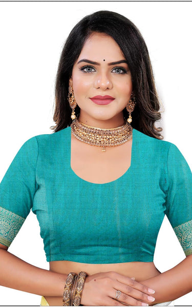 Women's Cotton Silk Saree with Contrast Zari Border (Pink)