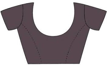 Printed Daily Wear Cotton Silk, Tussar Silk Saree (Purple)