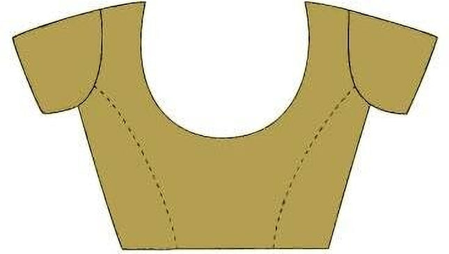 Printed Daily Wear Cotton Silk, Tussar Silk Saree (Gold)